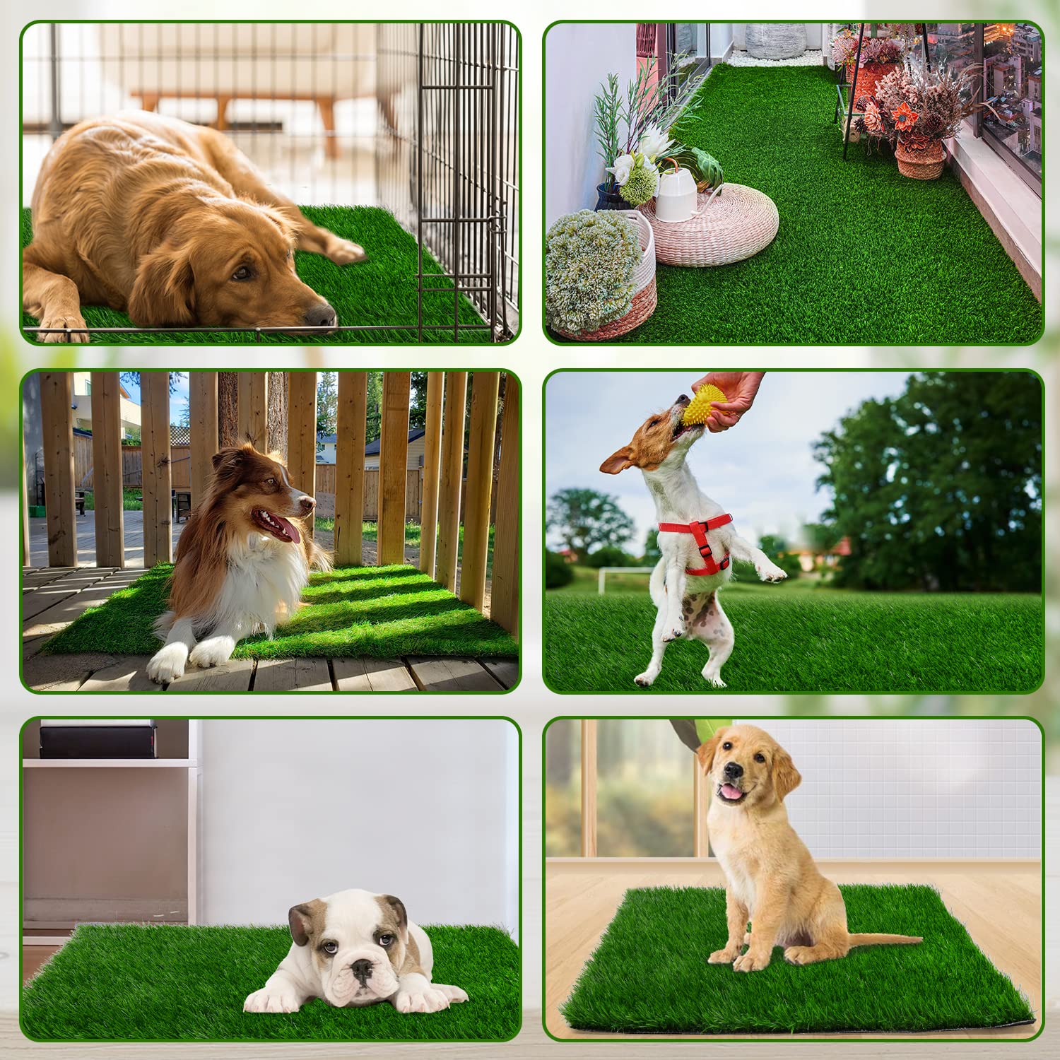 PICK FOR LIFE césped artificial para perros: tamaño grande ideal para razas pequeñas y grandes
