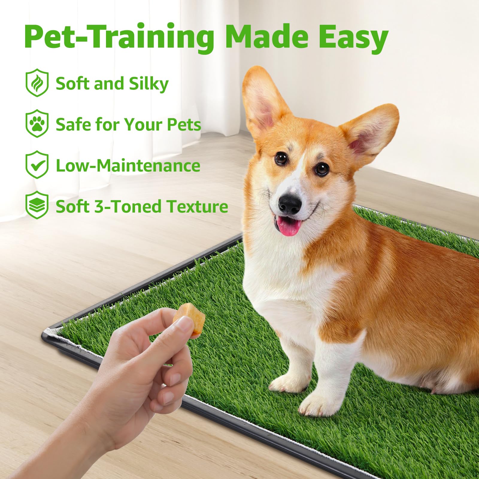 PICK FOR LIFE cesped sintético con tacto natural para perros, ideal para rutina de entrenamiento