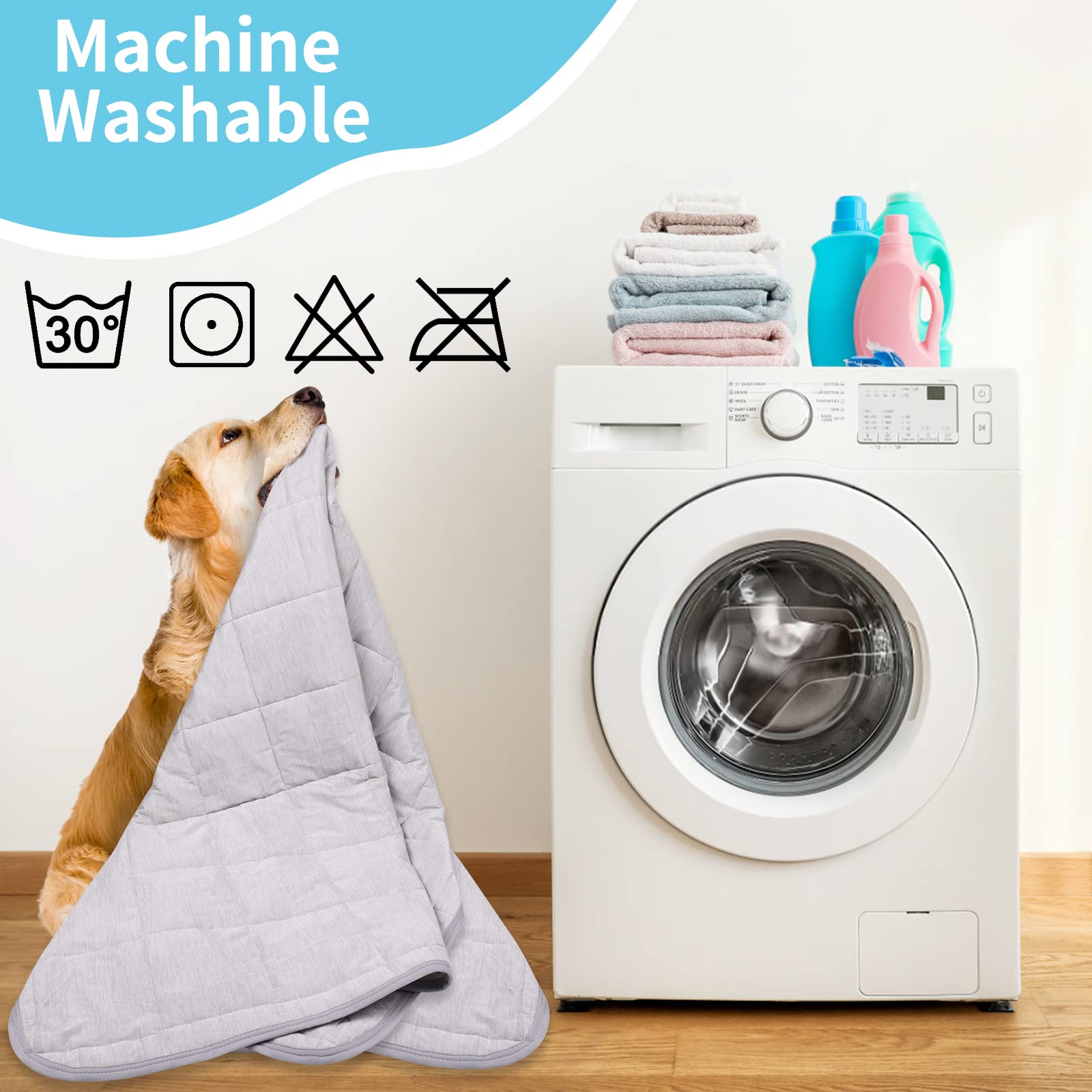 Cobija lavable a máquina de Pick For Life para limpieza rápida.