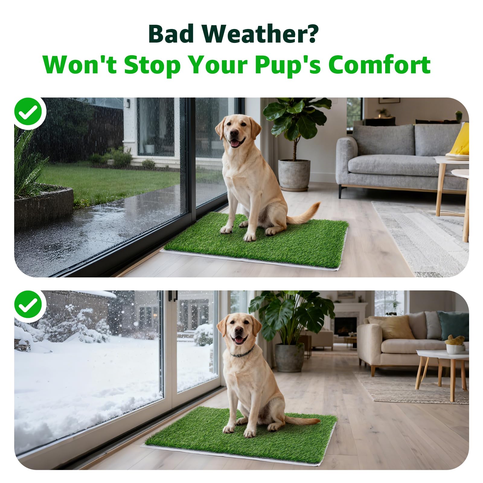 PICK FOR LIFE: pasto artificial para perros fácil de limpiar tras uso