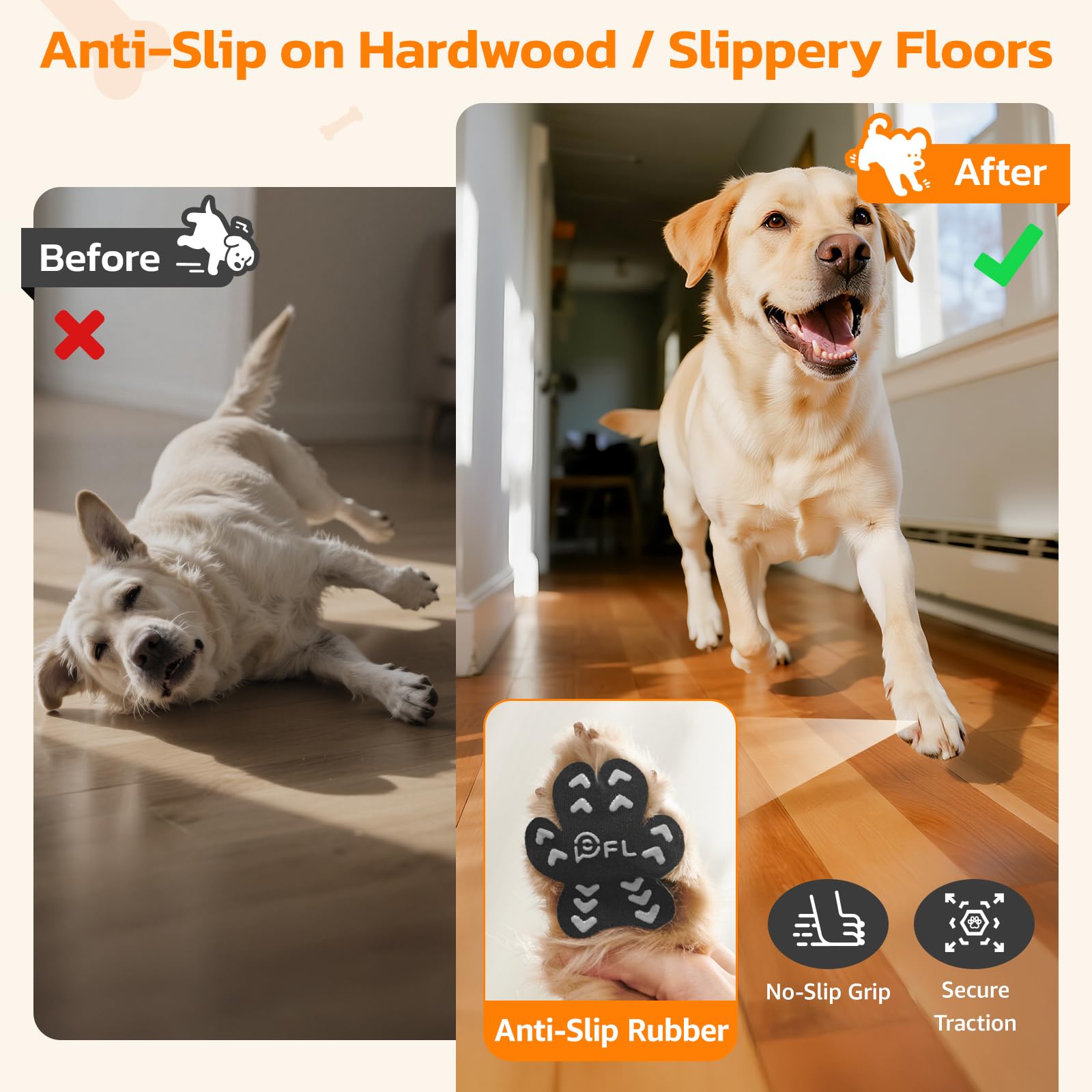 PICK FOR LIFE protector de patas para perro mayor con adhesivo fácil