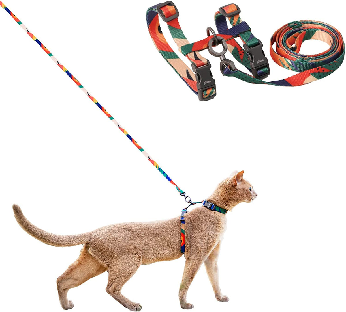 Arnés pidan de ajuste ergonómico para gatos, comodidad al caminar