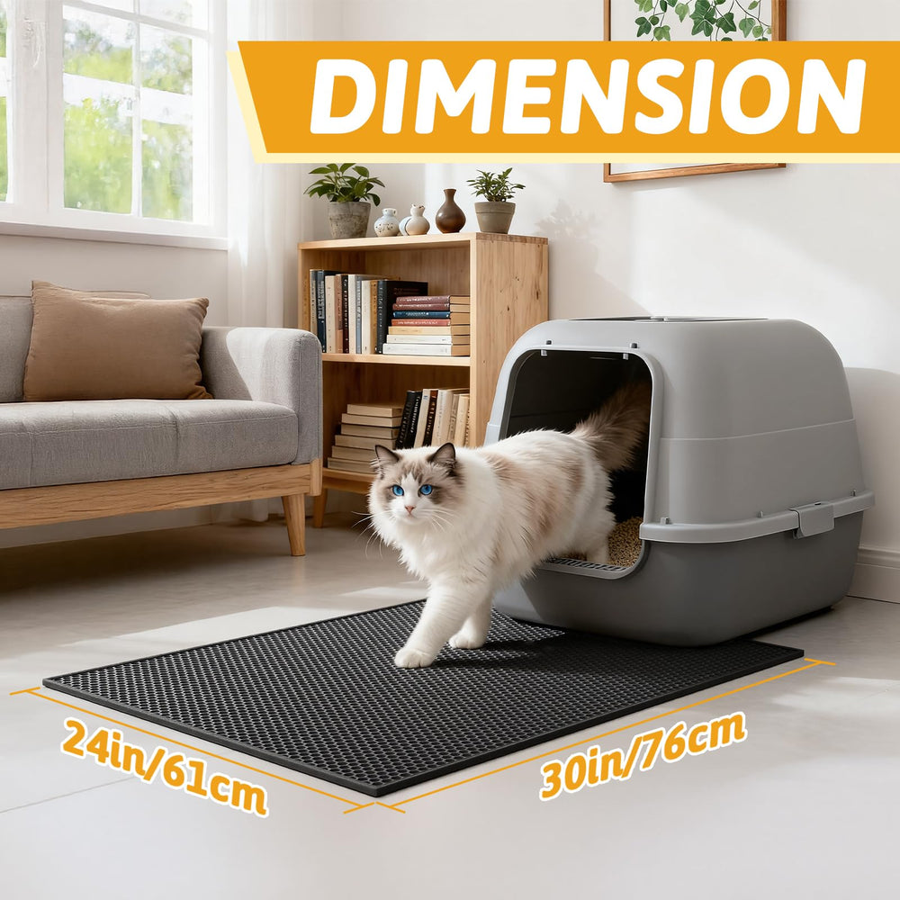 Pieviev alfombrilla impermeable para arena de gato evita filtraciones y protege suelos.