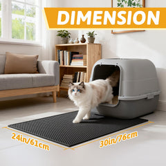 Pieviev alfombrilla impermeable para arena de gato evita filtraciones y protege suelos.