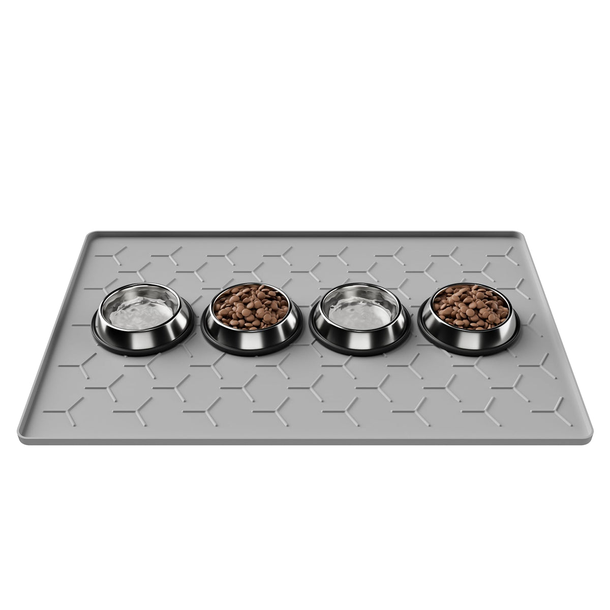 Pieviev almohadilla para comida de perros y gatos con borde elevado evita derrames.