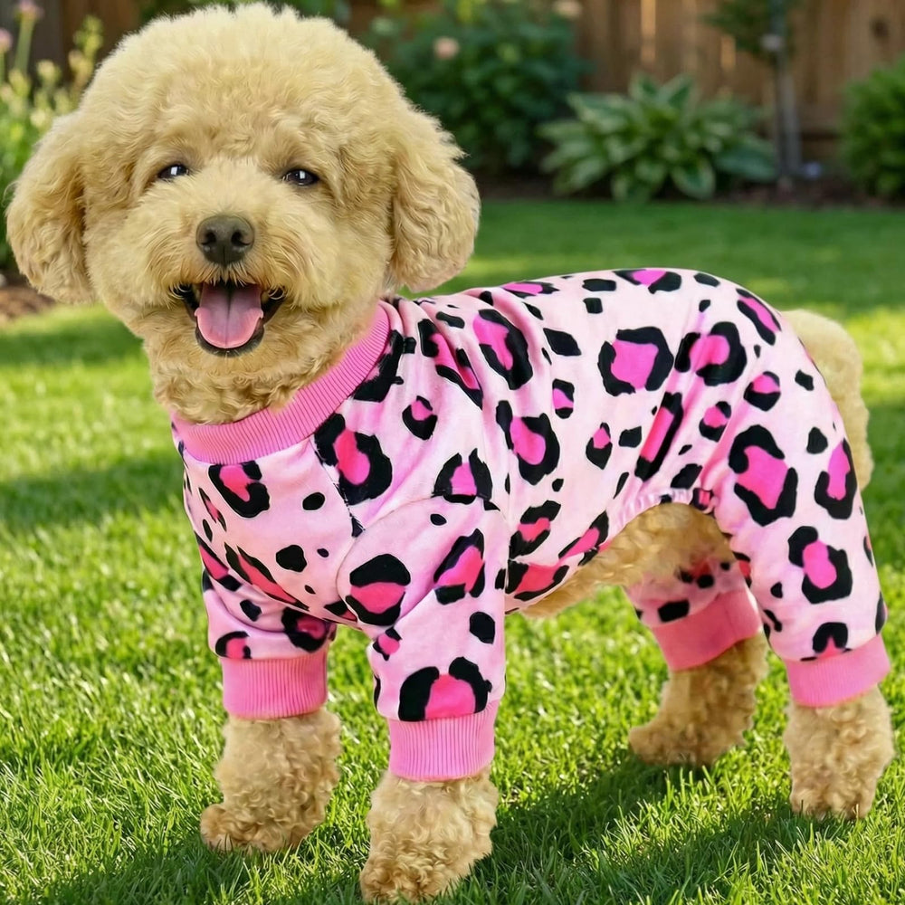 Pijamas para perros calma, detalle de tejido ultrasuave para piel suave.