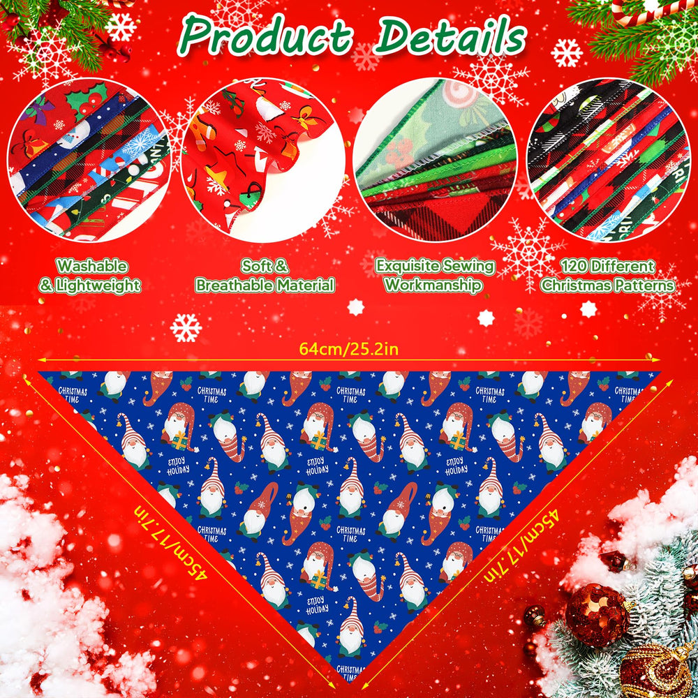 Piklodo bandanas navideñas para perro, textura suave que cuida la comodidad del animal.