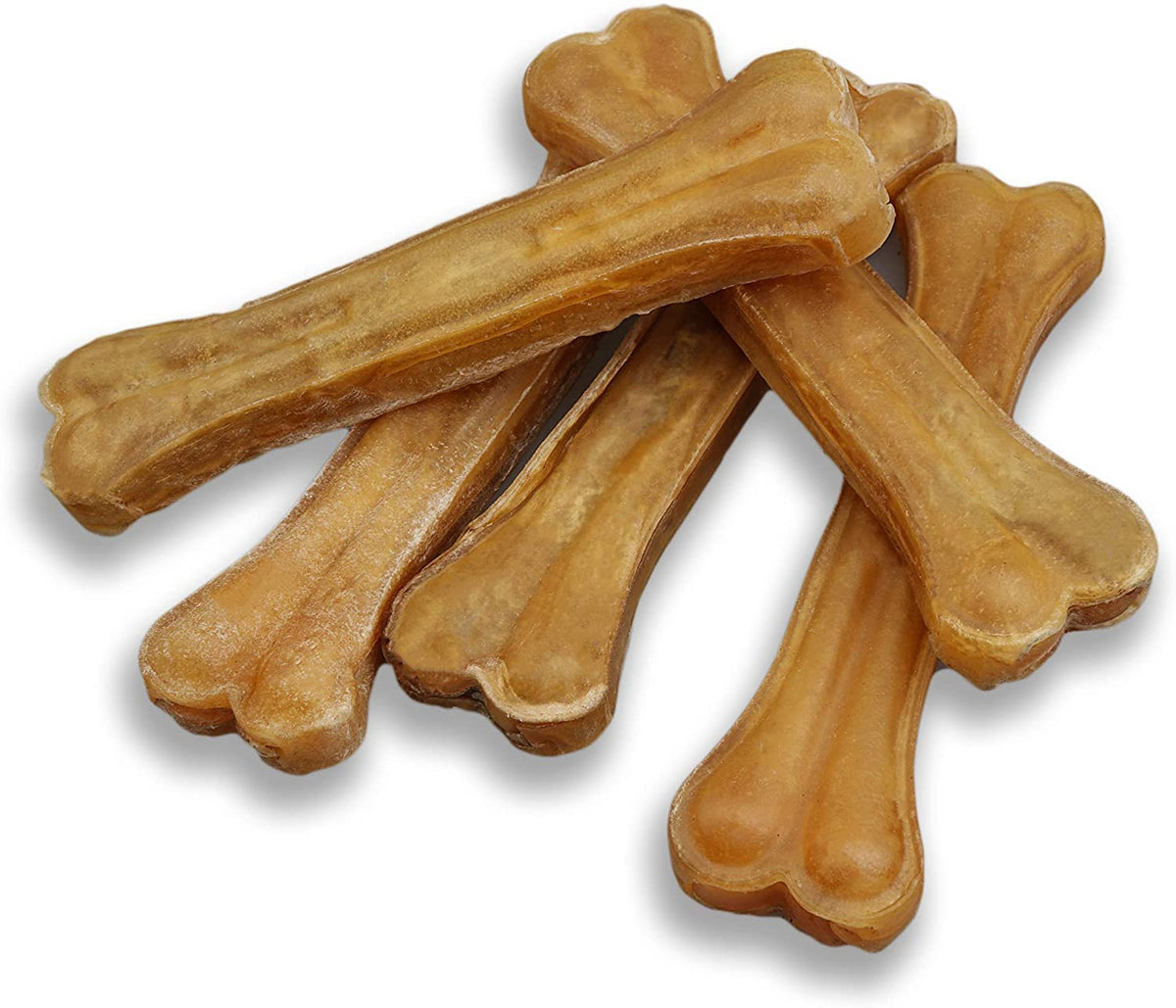 Pilgrim Pet hueso de cuero crudo comprimido, duradero para masticadores agresivos.