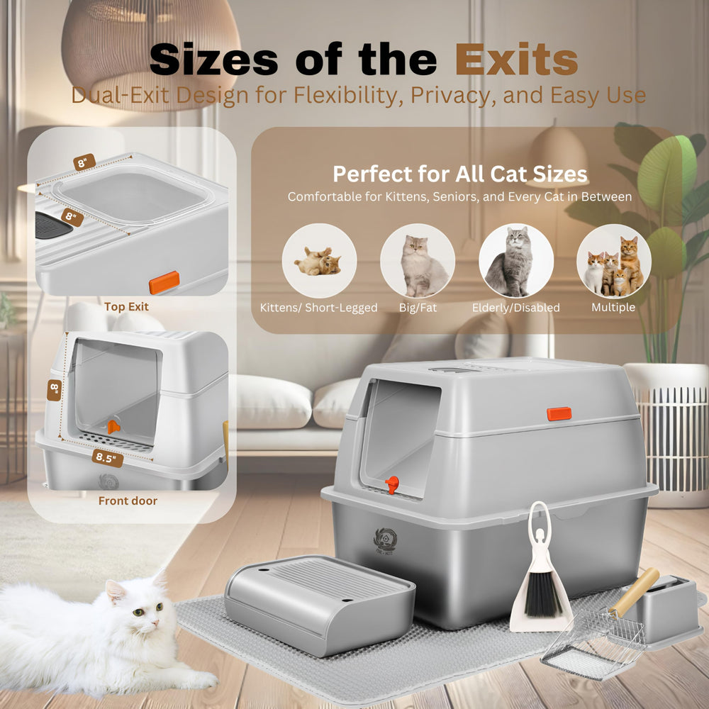 PINENEST caja cerrada de acero inox para controlar olores y derrames.