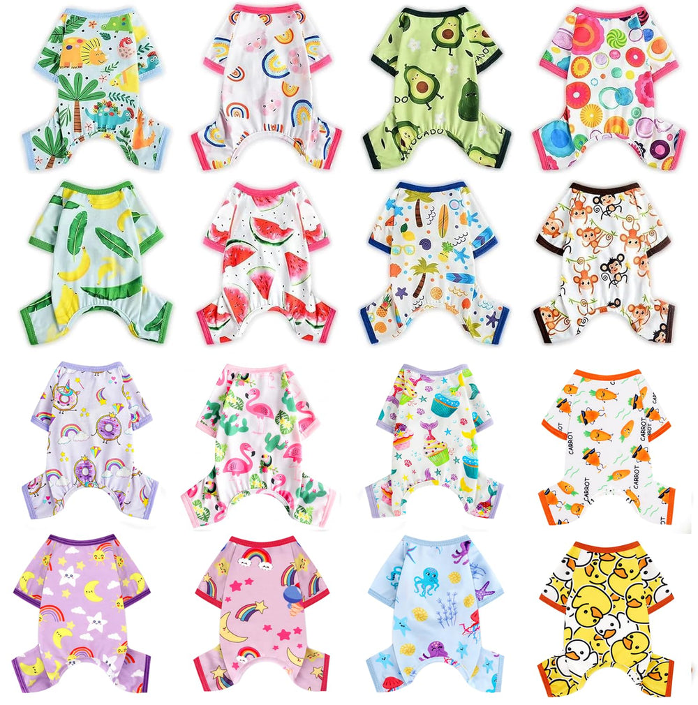 Pijama PinkBow tallas xs-xxl para perros pequeños y medianos, ajuste cómodo.