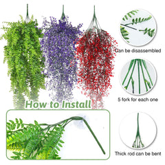 PINVNBY lianas para terrario moradas, color vibrante y escondites.