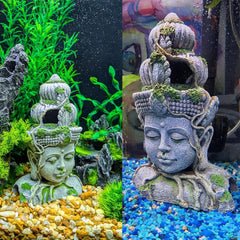 PINVNBY Buda-talla-11-2-pulgadas destaca como figura central en acuarios grandes.