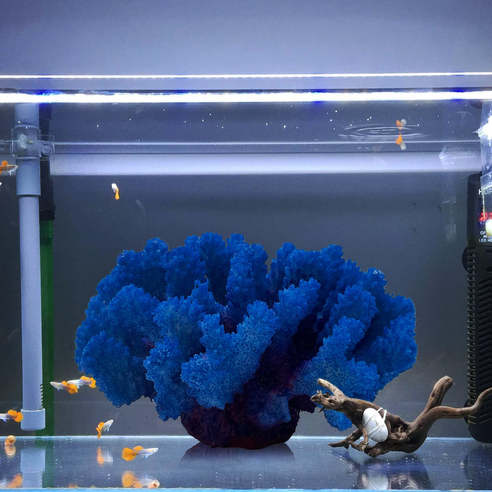PINVNBY decoracion de coral en resina blanca resistente y fácil de limpiar