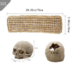 PINVNBY cueva de coco: escondite resistente para reptiles.