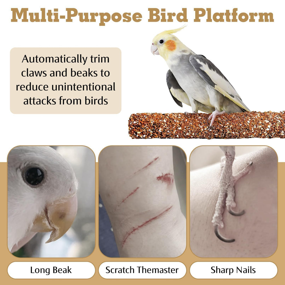 PINVNBY diseño multifuncional para reposo, juego e interacción de aves.