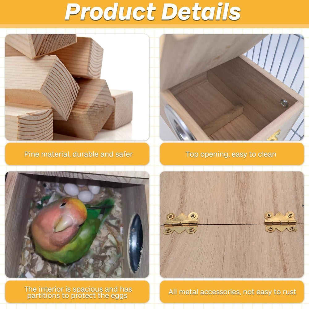 PINVNBY interior amplio para cría de aves en jaula