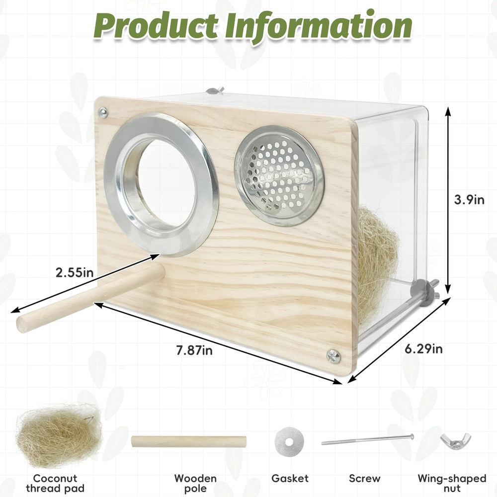 PINVNBY nido de cría en acrílico facilita visualización de incubación
