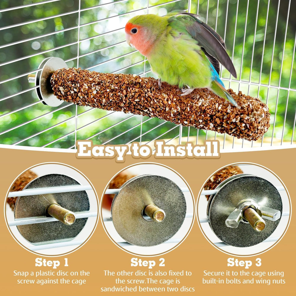 PINVNBY paquete de 4 perchas para aves pequeñas y medianas.