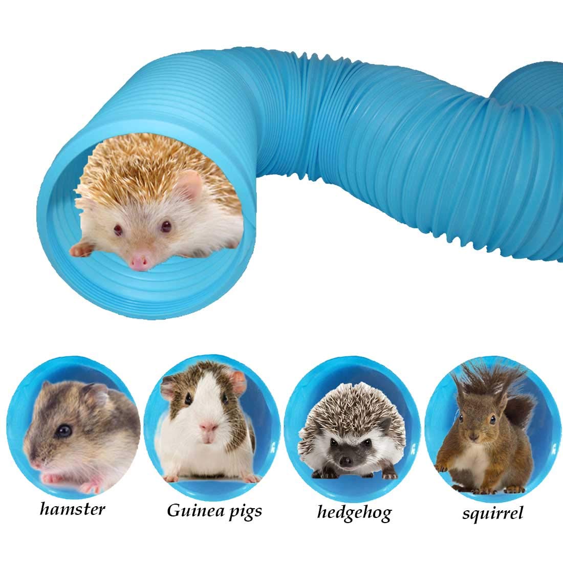 PINVNBY tubo plegable para hámster, plástico resistente y práctico