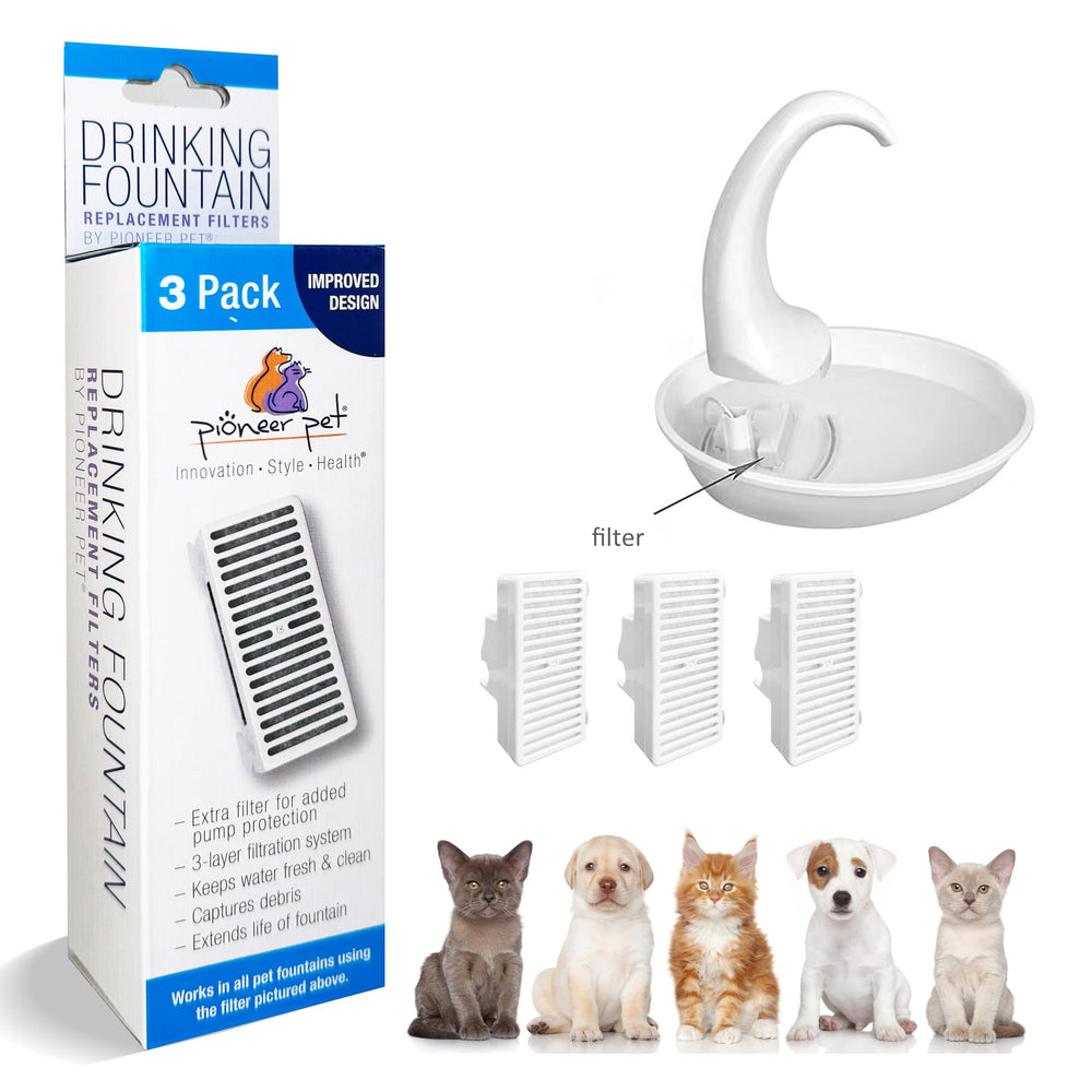 Pioneer Pet: agua fluyendo suavemente gracias al filtro en T.