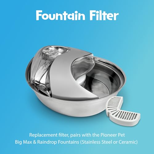 Bebedero Pioneer Pet con flujo de agua circulante en acero para hidratación.