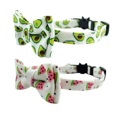 Pipidog collar-gato-lazo-aguacate: seguridad y estilo para jugar en casa.