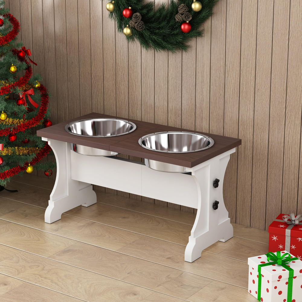 Piskyet base de cuencos elevados de madera para una alimentación a altura cómoda