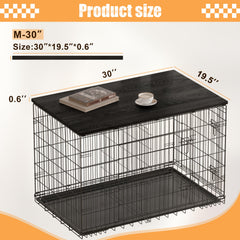 Piskyet cubre-jaula perro madera 30 pulgadas detalle esquina reforzada, mayor durabilidad.