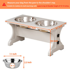 Piskyet cuencos de acero inoxidable: dos cuencos duraderos para comida y agua.