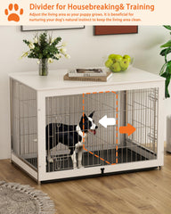Piskyet mesa lateral para perro con acabado blanco y diseño práctico