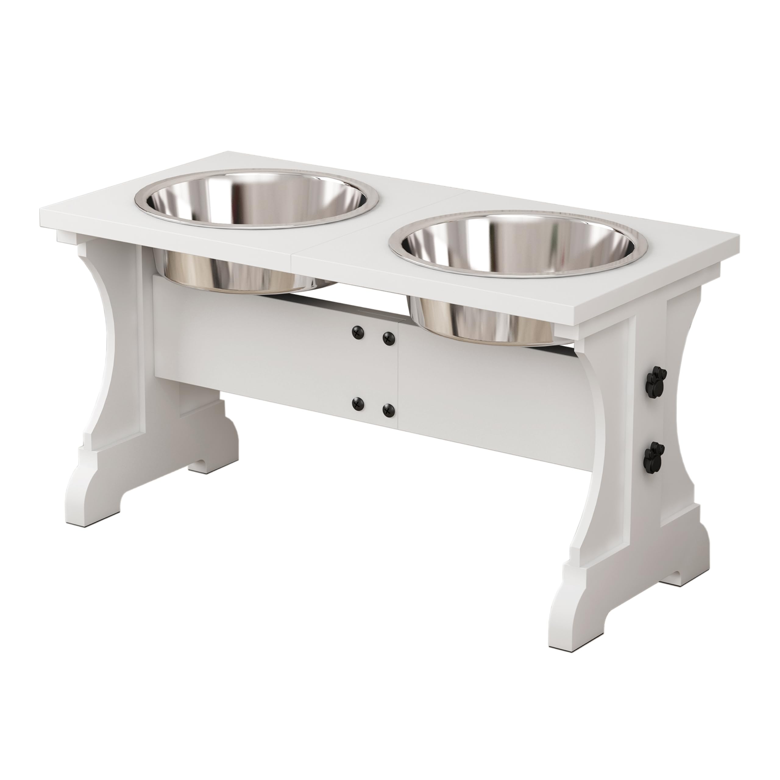 Piskyet platos elevados para perro de madera, uso cómodo y ergonómico.