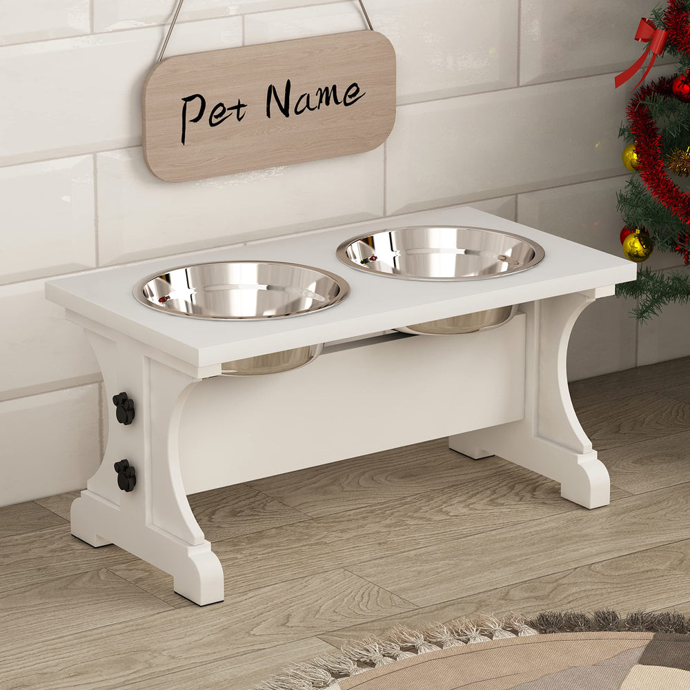 Piskyet soporte para perros con cuencos elevados para comer cómodo.