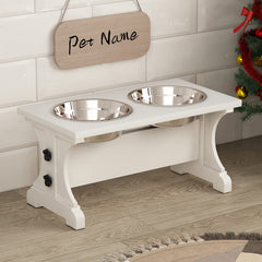 Piskyet soporte para perros con cuencos elevados para comer cómodo.