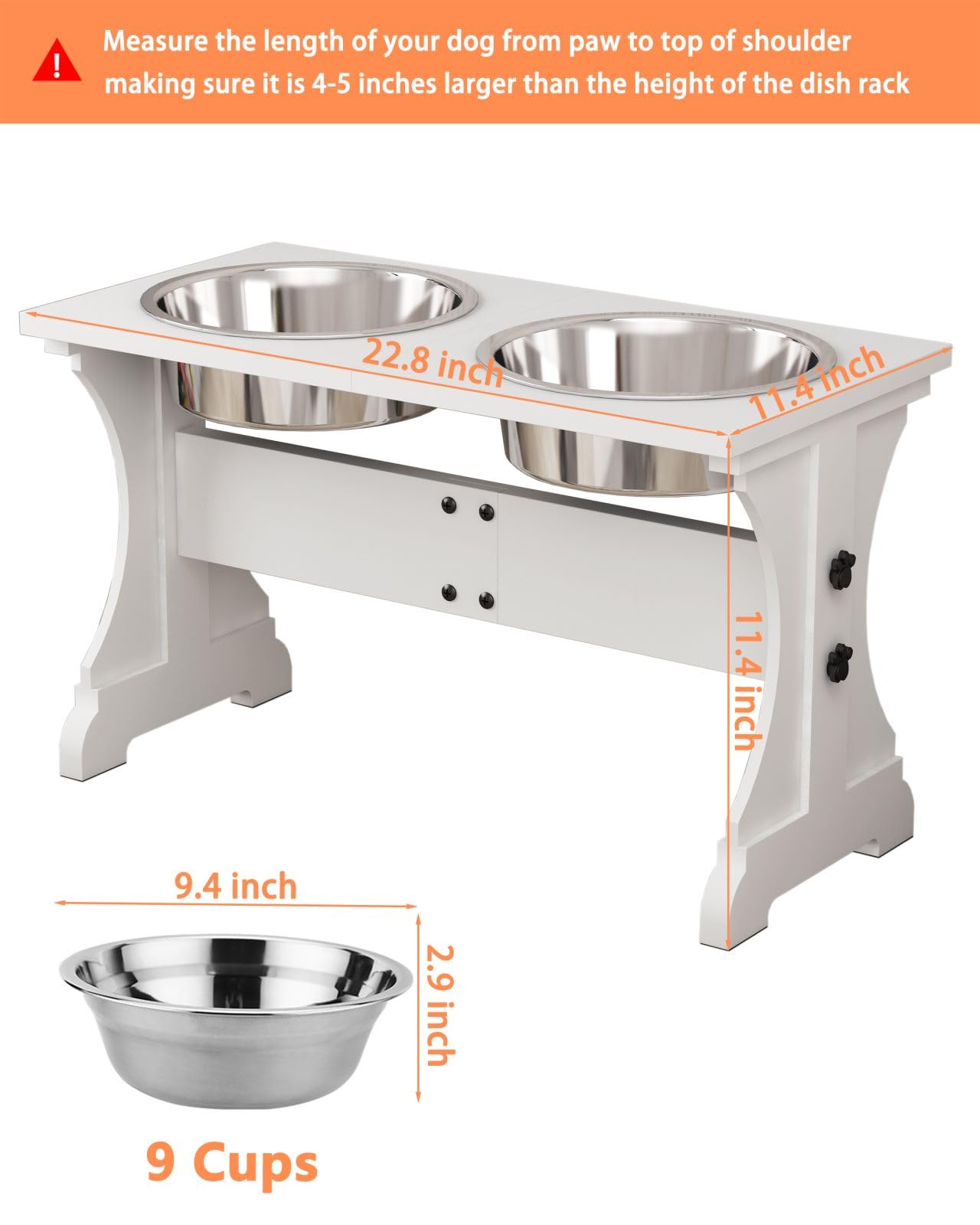 Piskyet tazones de acero inoxidable 304, duraderos para la comida del perro.