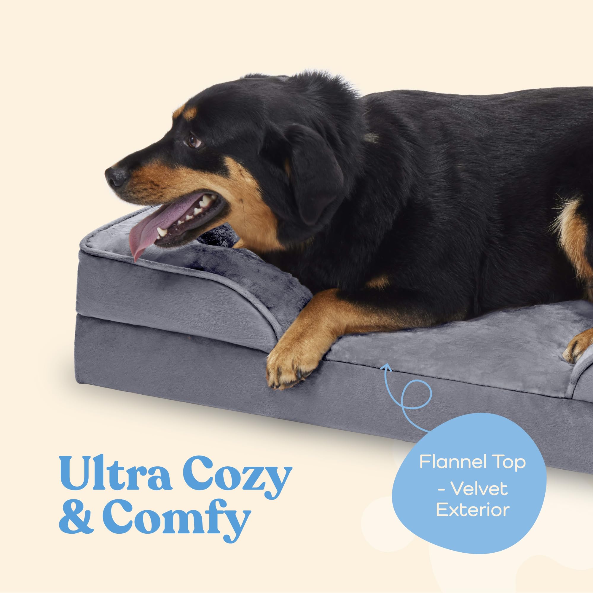 Pitpet cama de perro diseño rectangular para perros que se estiran.