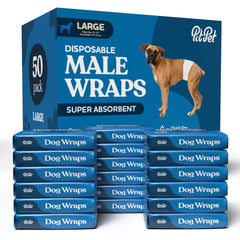 PitPet pañales para perros machos en empaque de 50 unidades, cómodo y práctico.