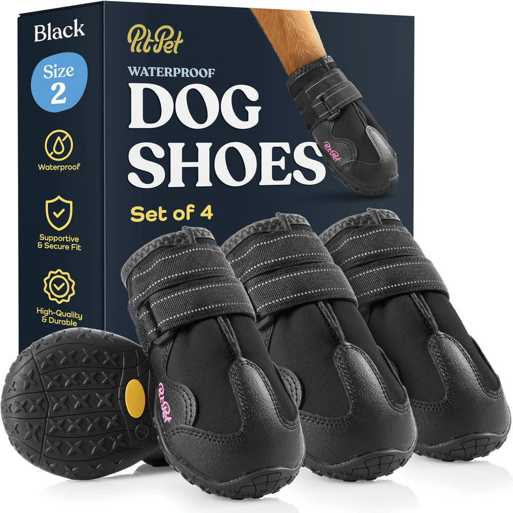 Pitpet zapato impermeable para perro, frente visible, protege las patas del pavimento caliente.