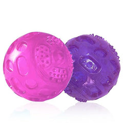 PJDH bola chirriante roja para perros, ideal para juego activo.