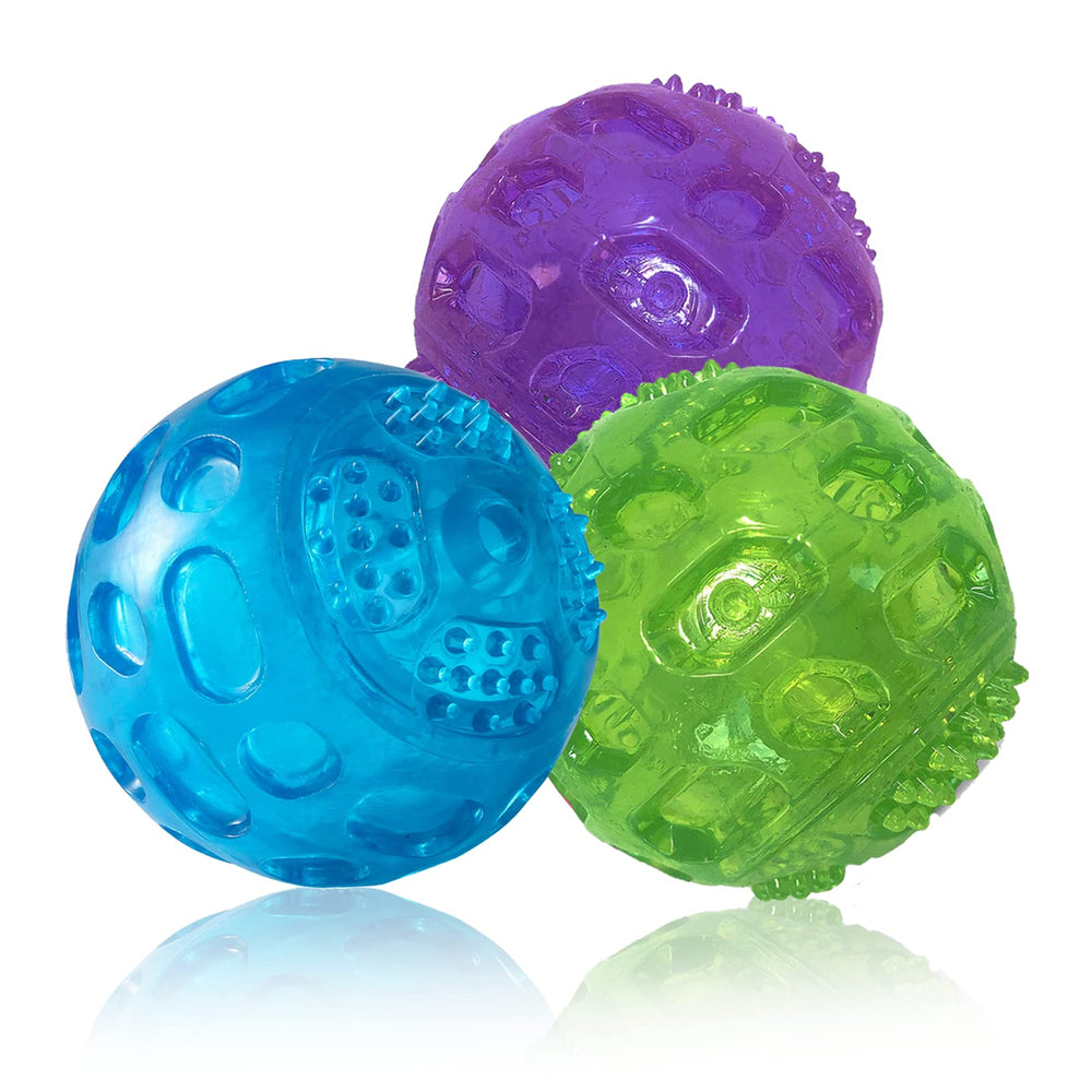 Bola PJDH de 3 pulgadas violeta para juego interactivo y estimulación.