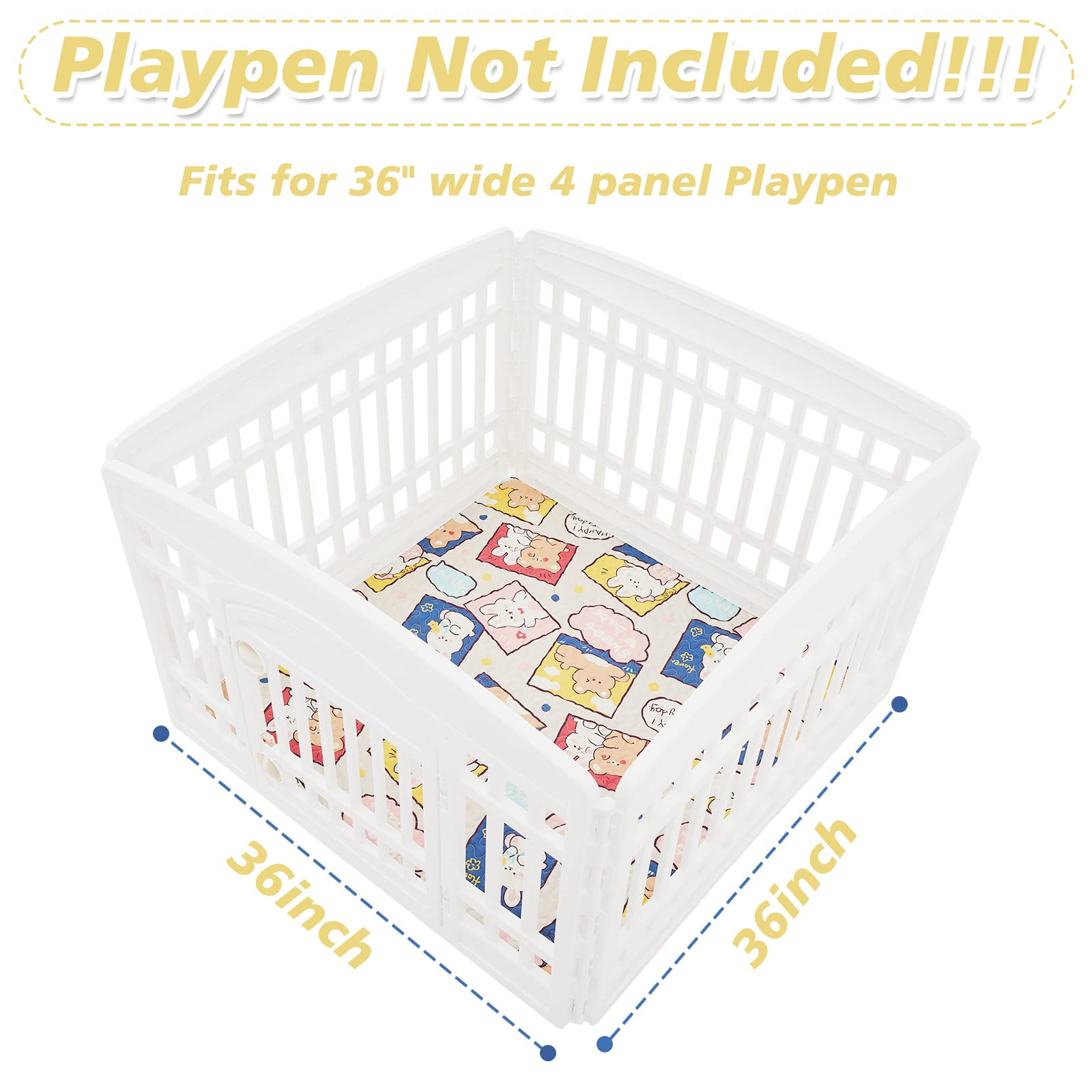 PJYuCien: almohadilla para pipis cuadrada 36x36 reutilizable y fácil de limpiar.
