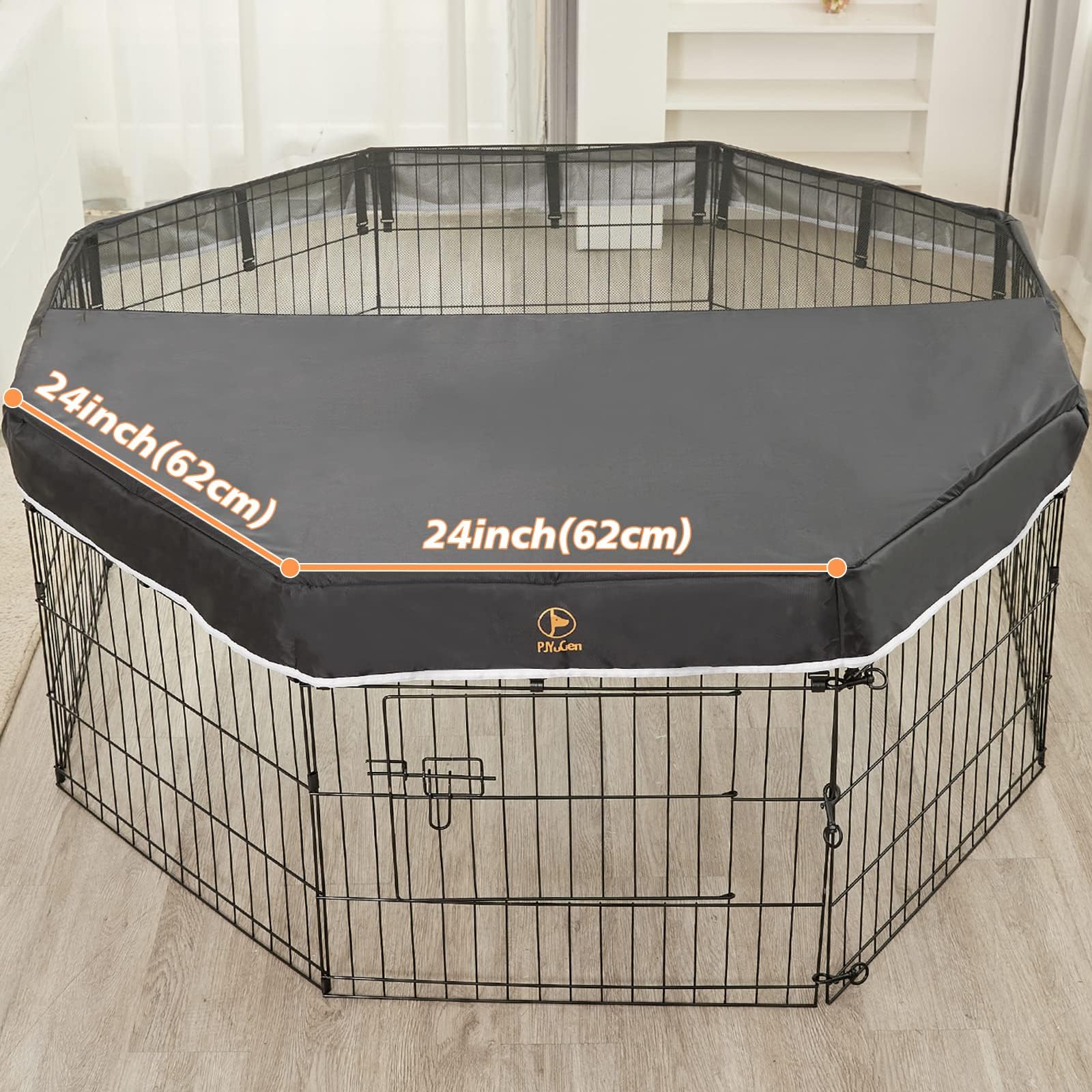 PJYuCien Cobertor superior para jaula octagonal, instalación rápida con correas.