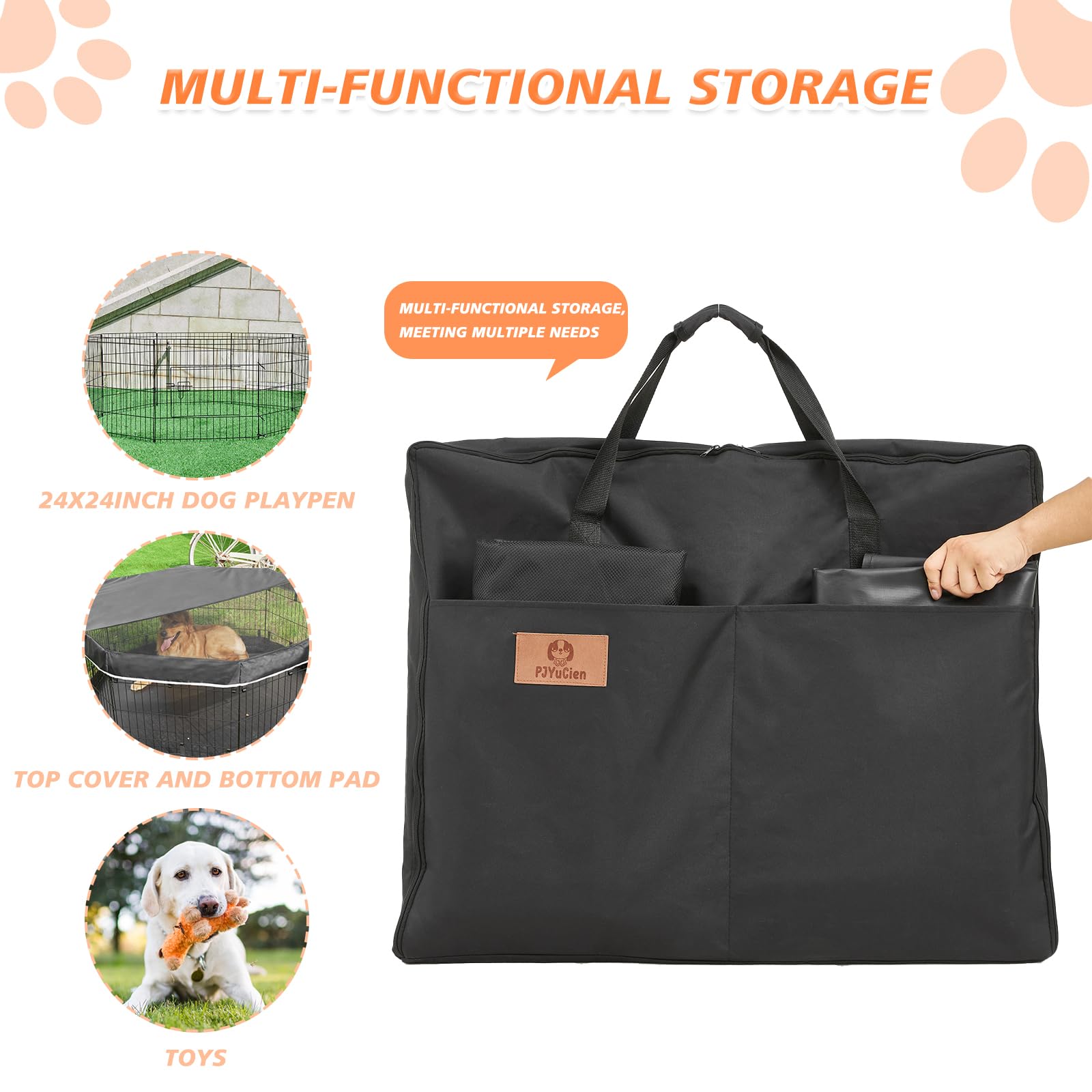 PJYuCien bolsa con doble bolsillo para accesorios de mascotas.