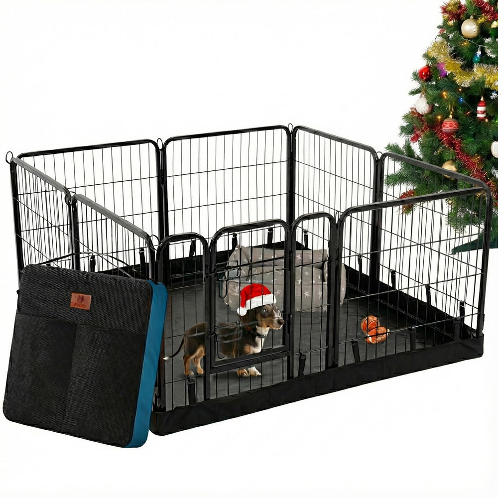 PJYuCien jaula de juego para perros con bolsa de almacenamiento, ideal para viajes.