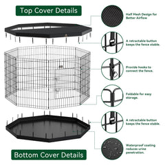 PJYuCien techo-oxford-malla-420d: mejor ventilación y sombra al exterior.
