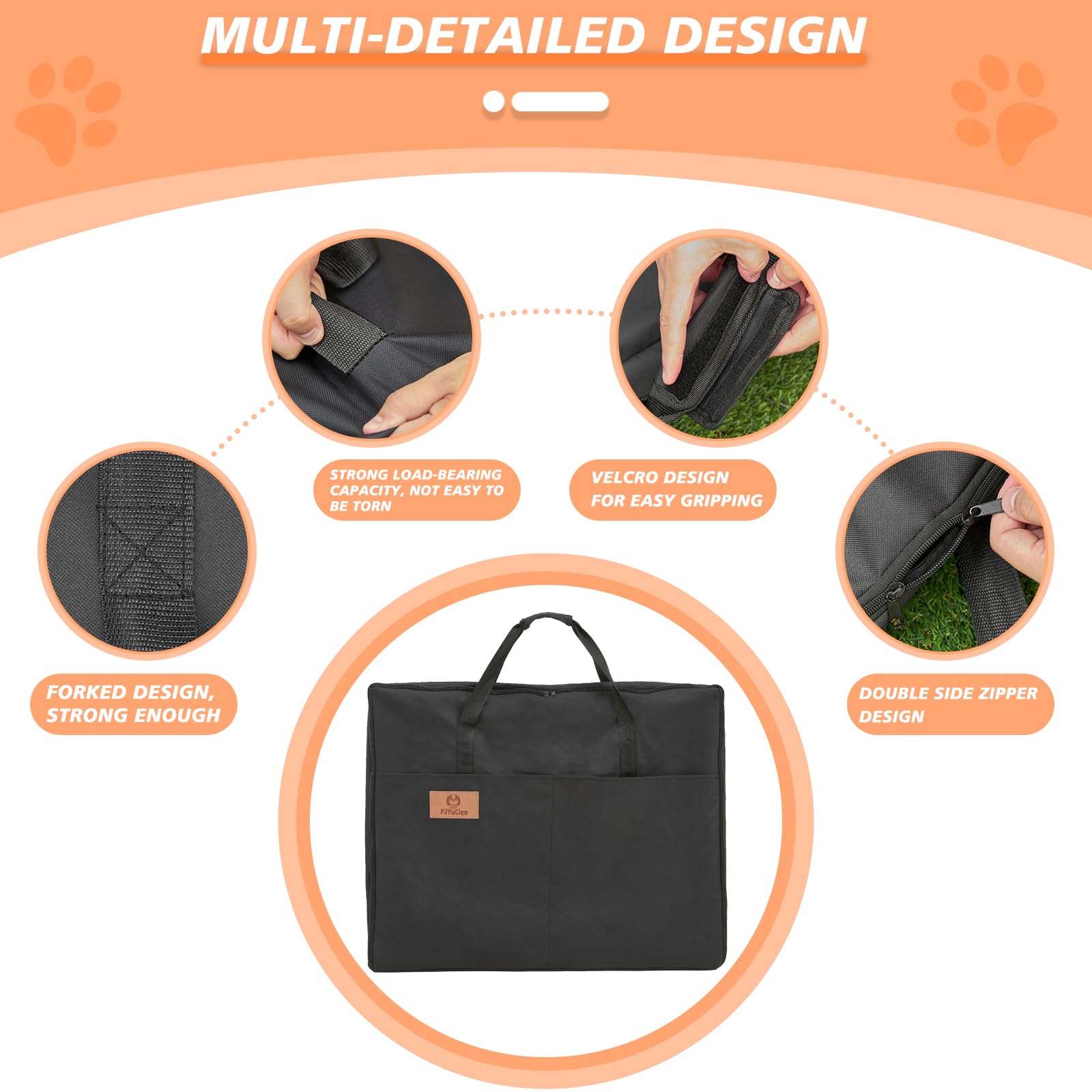 PJYuCien tejido 600D Oxford impermeable mantiene la bolsa seca.