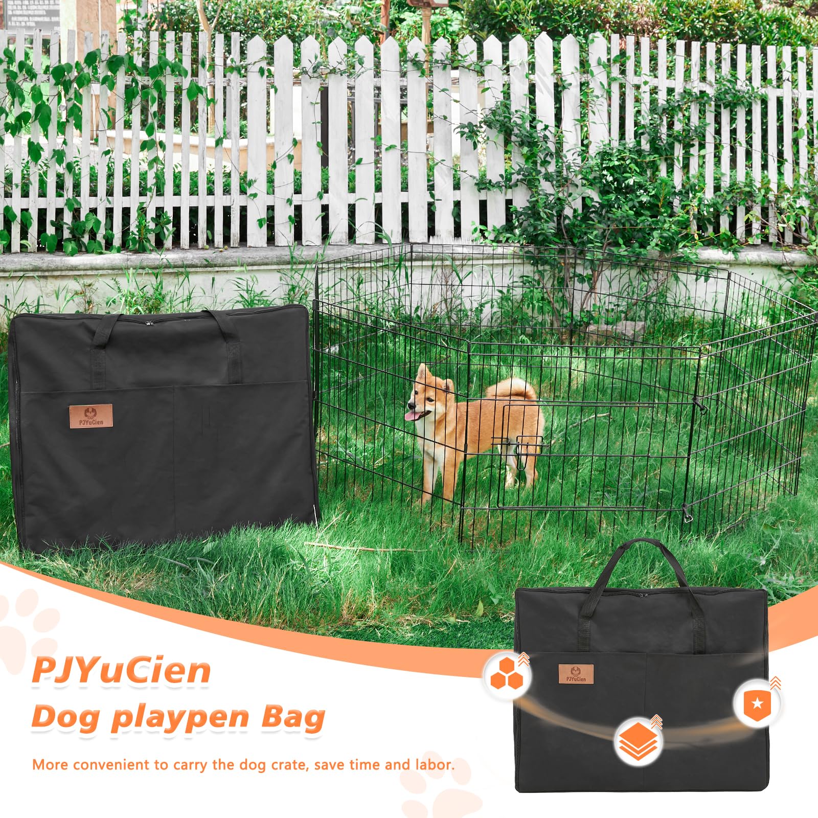 PJYuCien bolsa de viaje para jaula, facilita almacenamiento y transporte.