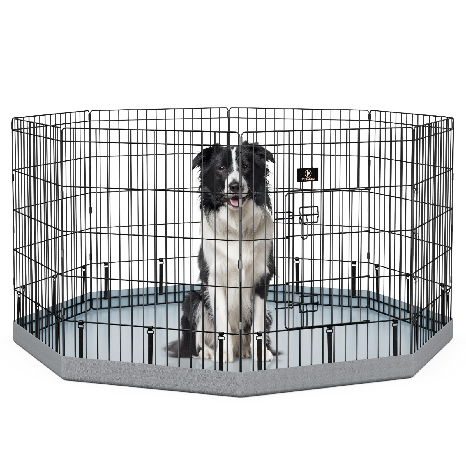 PJYuCien jaula para perros de 8 paneles plegable, ideal para interior