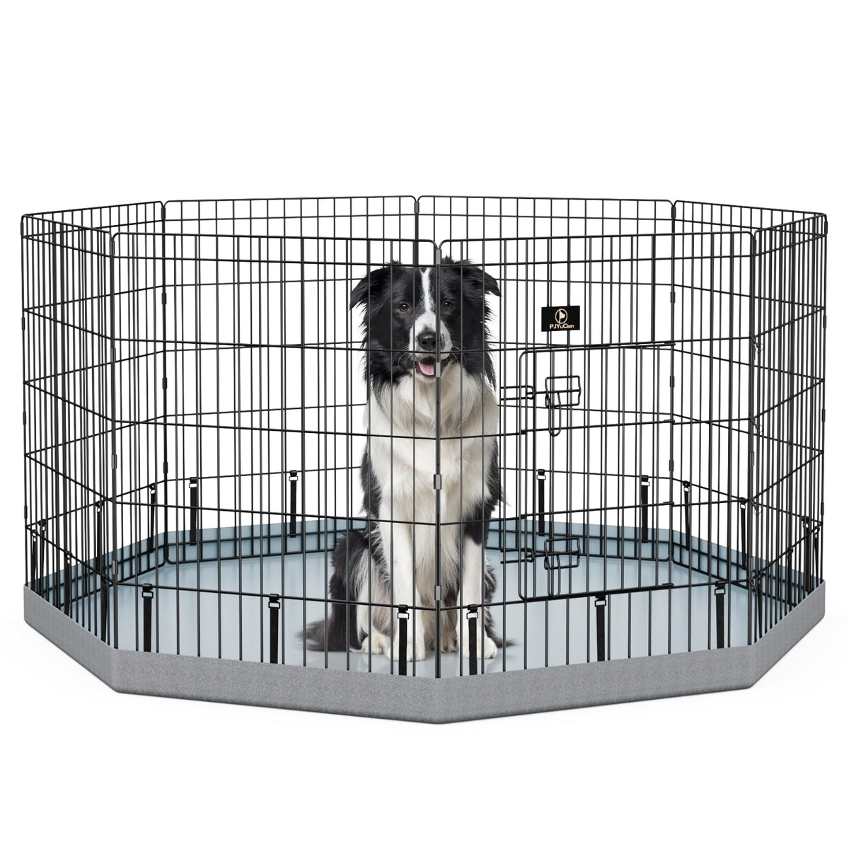 PJYuCien jaula para perros de 8 paneles plegable, ideal para interior