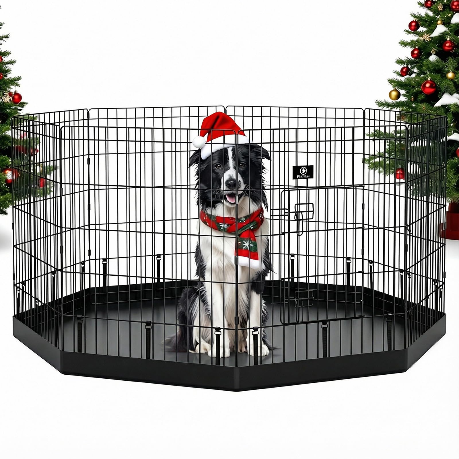 PJYuCien jaula plegable para perros con ensamble rápido, ideal para uso inmediato