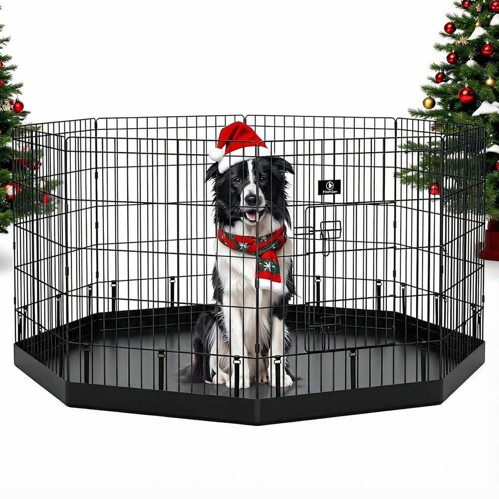 PJYuCien jaula plegable para perros con ensamble rápido, ideal para uso inmediato